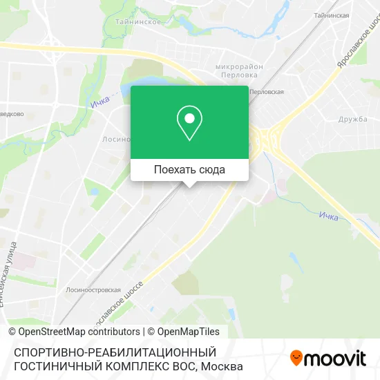 Карта СПОРТИВНО-РЕАБИЛИТАЦИОННЫЙ ГОСТИНИЧНЫЙ КОМПЛЕКС ВОС