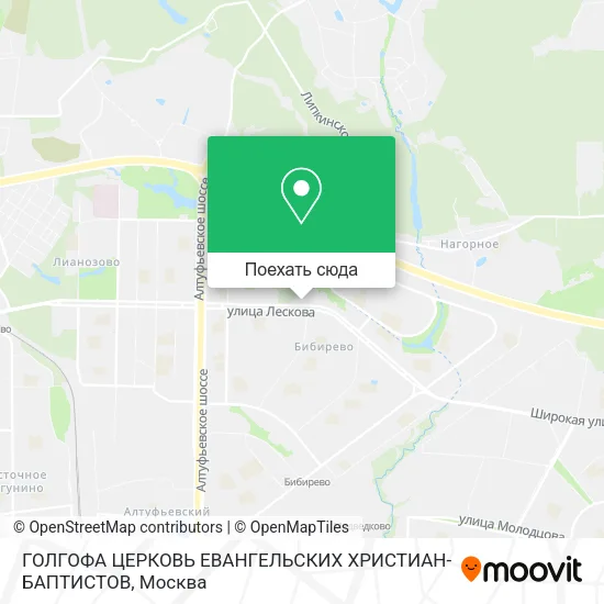 Карта ГОЛГОФА ЦЕРКОВЬ ЕВАНГЕЛЬСКИХ ХРИСТИАН-БАПТИСТОВ