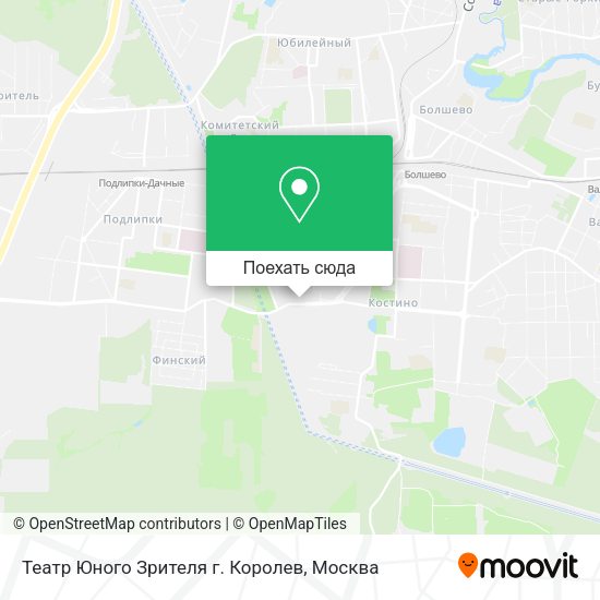 Карта Театр Юного Зрителя  г. Королев
