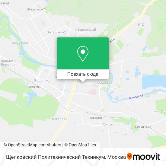 Карта Щелковский Политехнический Техникум