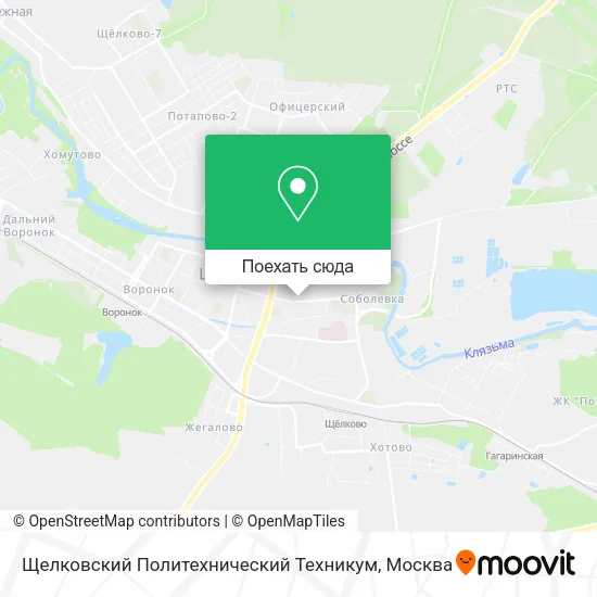 Карта Щелковский Политехнический Техникум