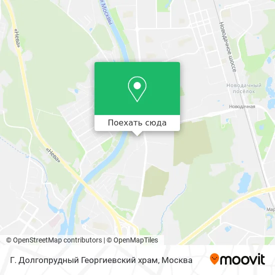 Карта Г. Долгопрудный  Георгиевский храм