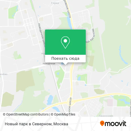Карта Новый парк в Северном