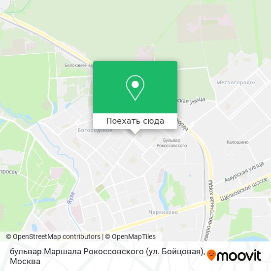 Карта бульвар Маршала Рокоссовского (ул. Бойцовая)