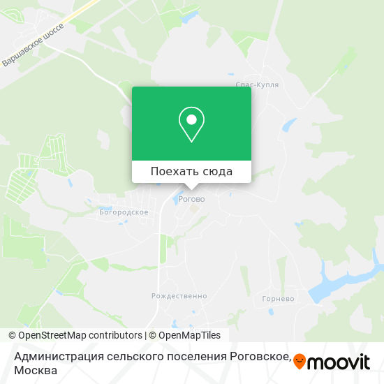 Карта Администрация сельского поселения Роговское