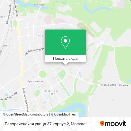 Карта Белореченская улица 37 корпус 2