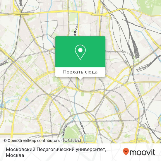 Карта Московский Педагогический университет