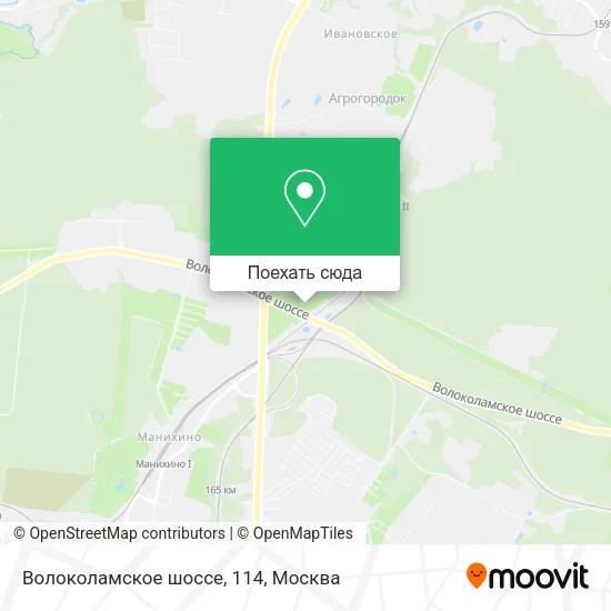 Карта Волоколамское шоссе, 114