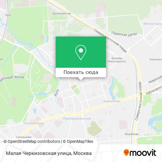 Карта Малая Черкизовская улица