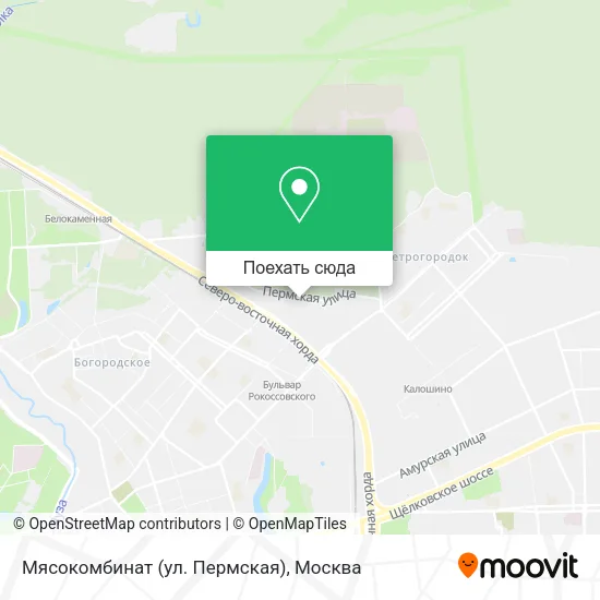 Карта Мясокомбинат (ул. Пермская)