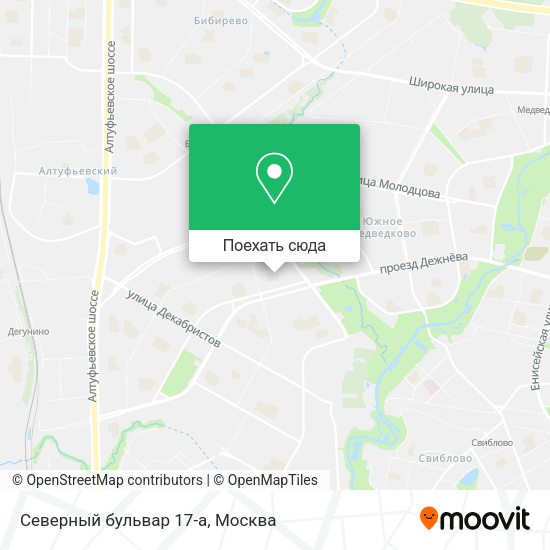 Карта Северный бульвар 17-а
