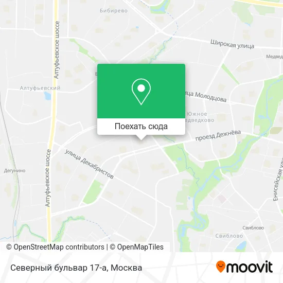 Карта Северный бульвар 17-а
