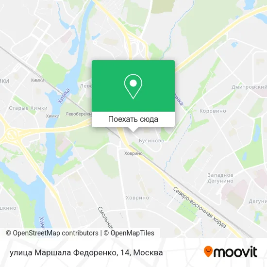 Карта улица Маршала Федоренко, 14