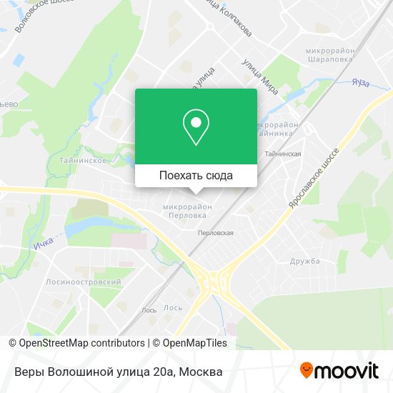 Карта Веры Волошиной улица 20а