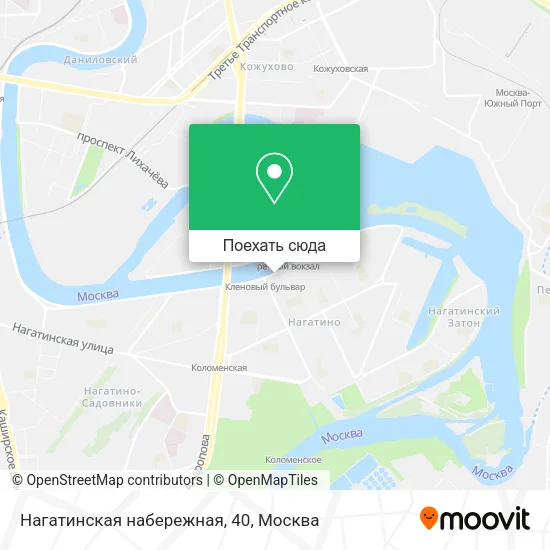 Карта Нагатинская набережная, 40