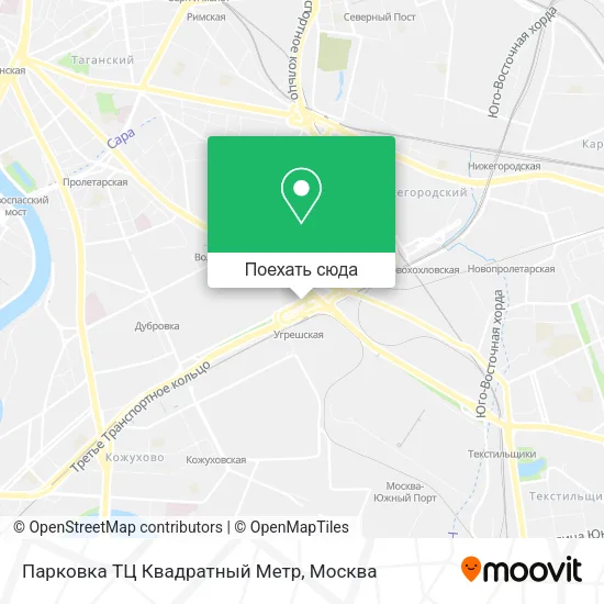 Карта Парковка ТЦ Квадратный Метр