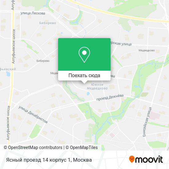 Карта Ясный проезд 14 корпус 1