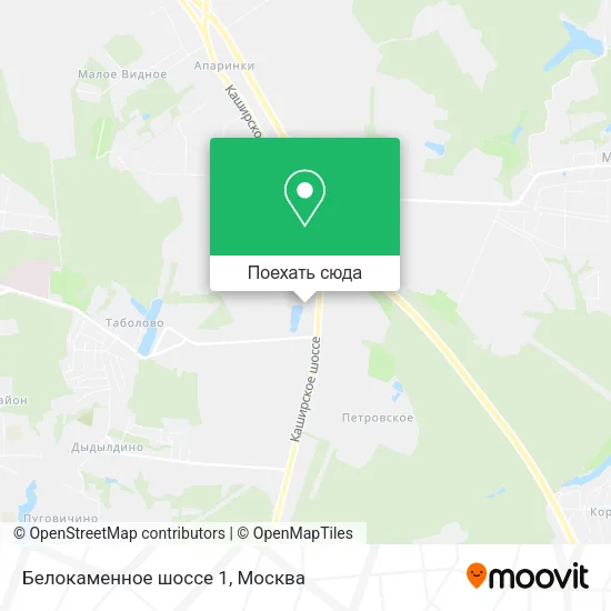 Карта Белокаменное шоссе 1