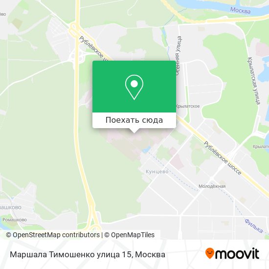 Карта Маршала Тимошенко улица 15