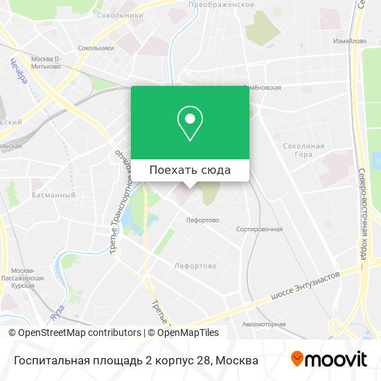 Карта москвы лефортово