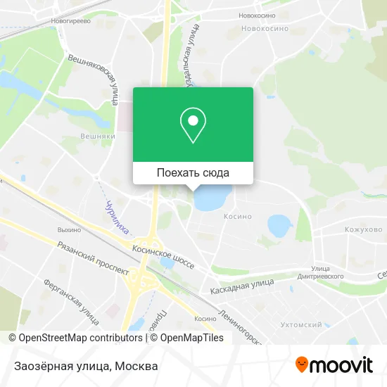 Карта Заозёрная улица