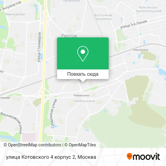 Карта улица Котовского 4 корпус 2
