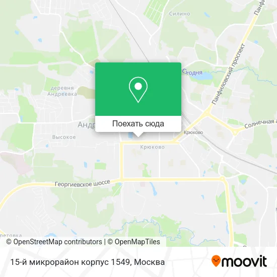 Карта 15-й микрорайон корпус 1549