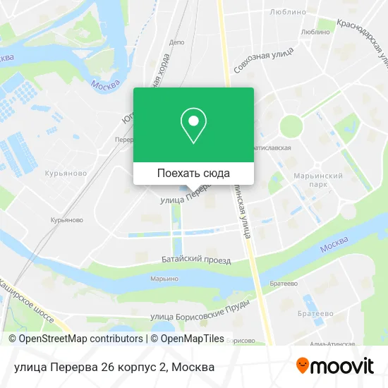 Карта улица Перерва 26 корпус 2