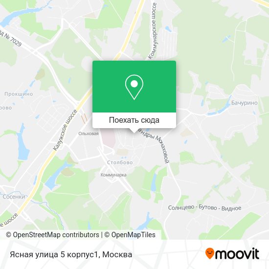 Карта Ясная улица 5 корпус1