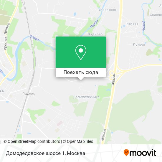 Карта Домодедовское шоссе 1