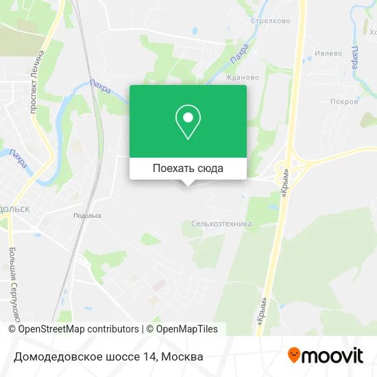 Карта Домодедовское шоссе 14