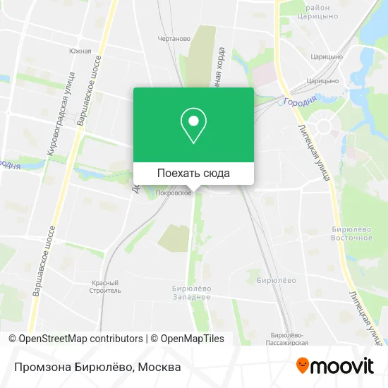 Карта Промзона Бирюлёво