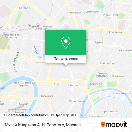 Карта Музей-Квартира А. Н. Толстого
