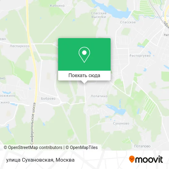 Карта улица Сухановская