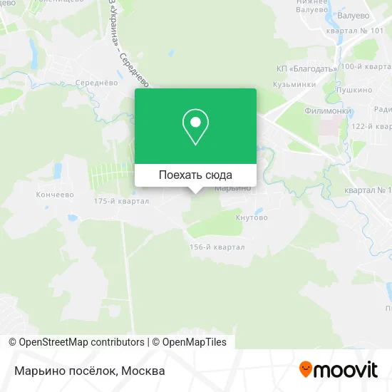 Карта Марьино посёлок