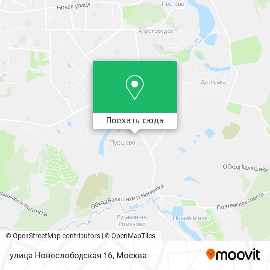 Карта улица Новослободская 16