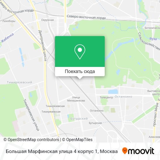 Карта Большая Марфинская улица 4 корпус 1