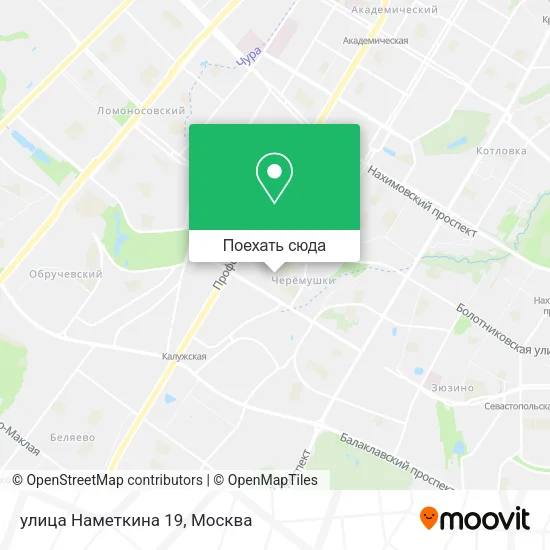 Карта улица Наметкина 19