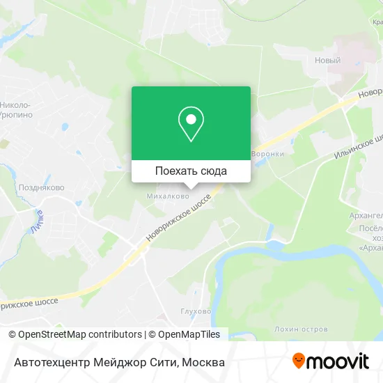 Карта Автотехцентр Мейджор Сити