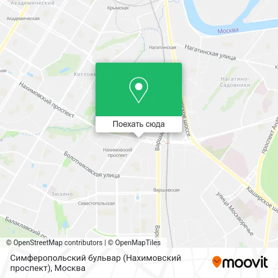 Карта Симферопольский бульвар (Нахимовский проспект)