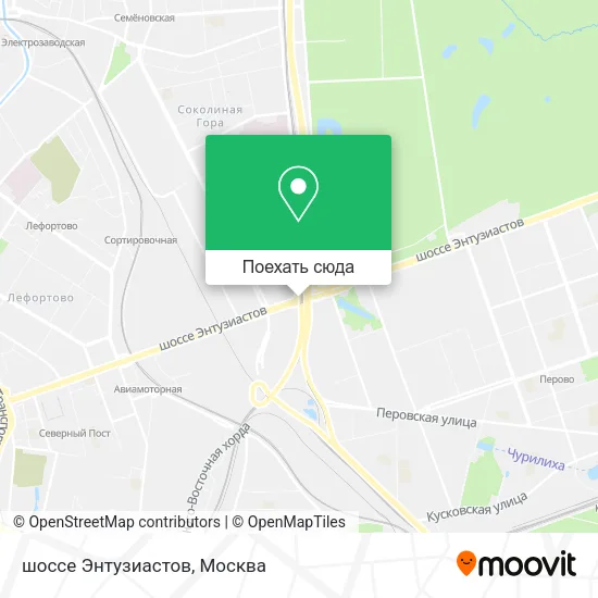 Карта шоссе Энтузиастов
