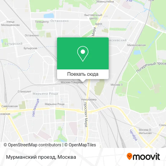 Карта Мурманский проезд