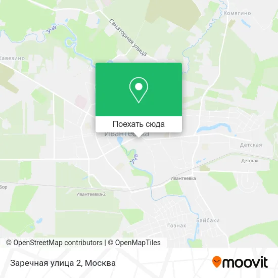 Карта Заречная улица 2