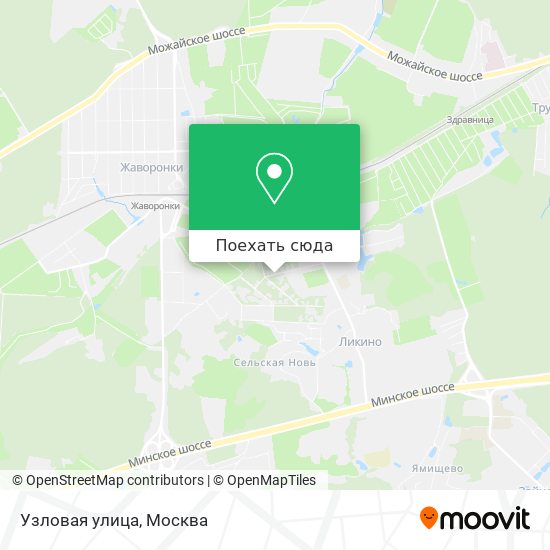 Карта Узловая улица