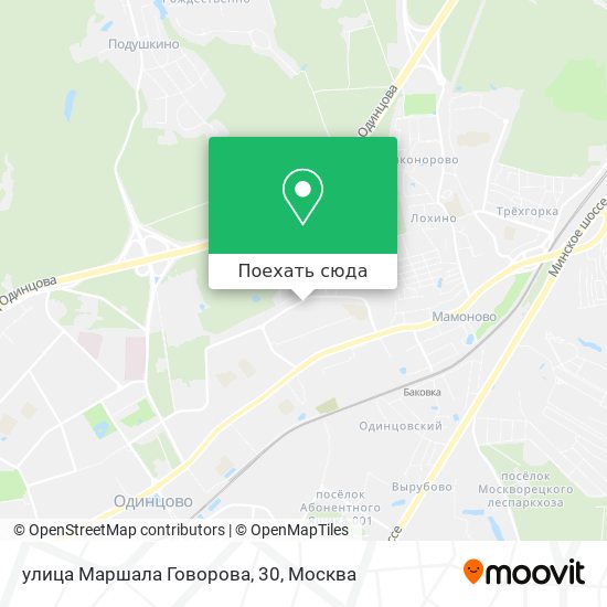 Карта улица Маршала Говорова, 30