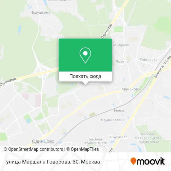 Карта улица Маршала Говорова, 30