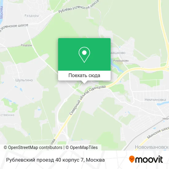 Карта Рублевский проезд 40 корпус 7
