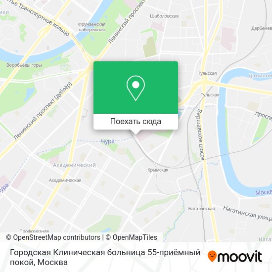 Карта Городская Клиническая больница 55-приёмный покой
