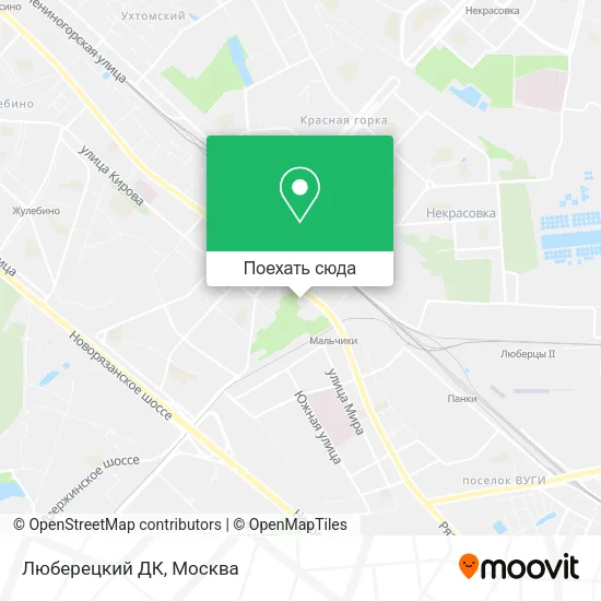 Карта Люберецкий ДК