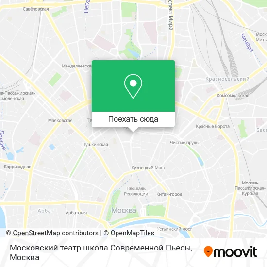 Карта Московский театр школа Современной Пьесы